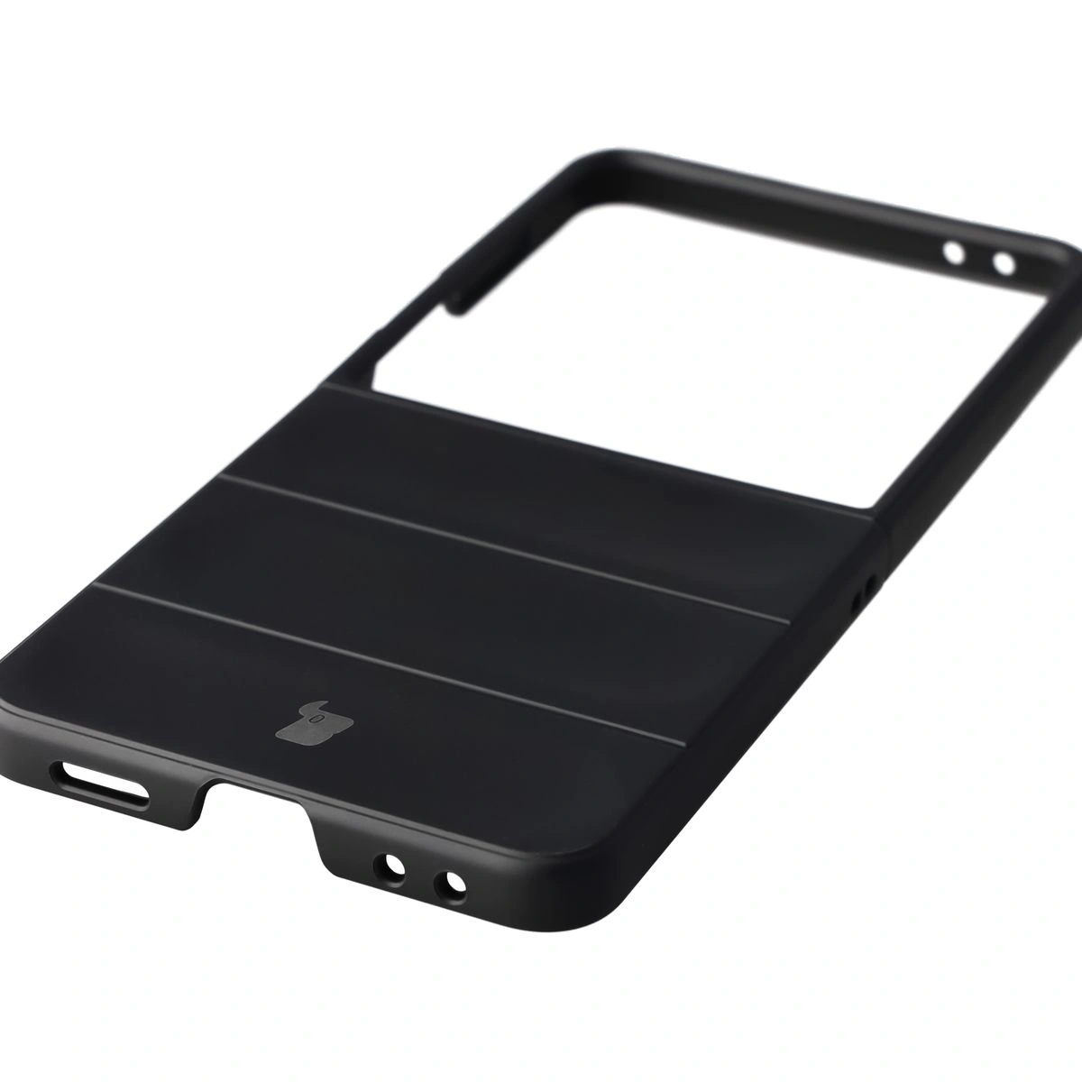 Precyzyjne wycięcia i kompatybilność z ładowaniem indukcyjnym w etui Bizon Case Tur do Galaxy Z Flip7